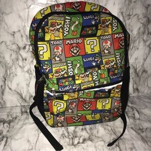 Super Mario bookbag, back to school, Mario characters, school supplies